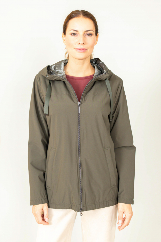 Kapuzenjacke mit Thermore Ecodown Natural-Stretch